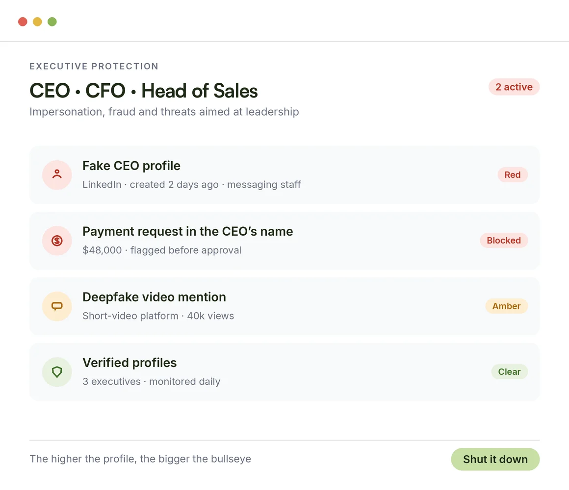 Protect your top executives from scams