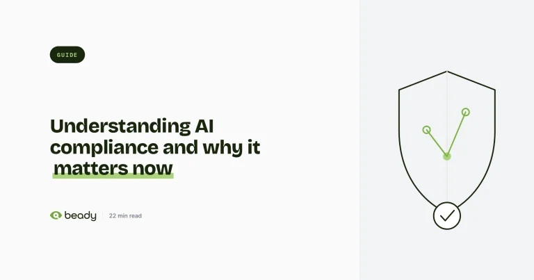Cover illustration for the article “Understanding AI compliance and its importance for organizations”