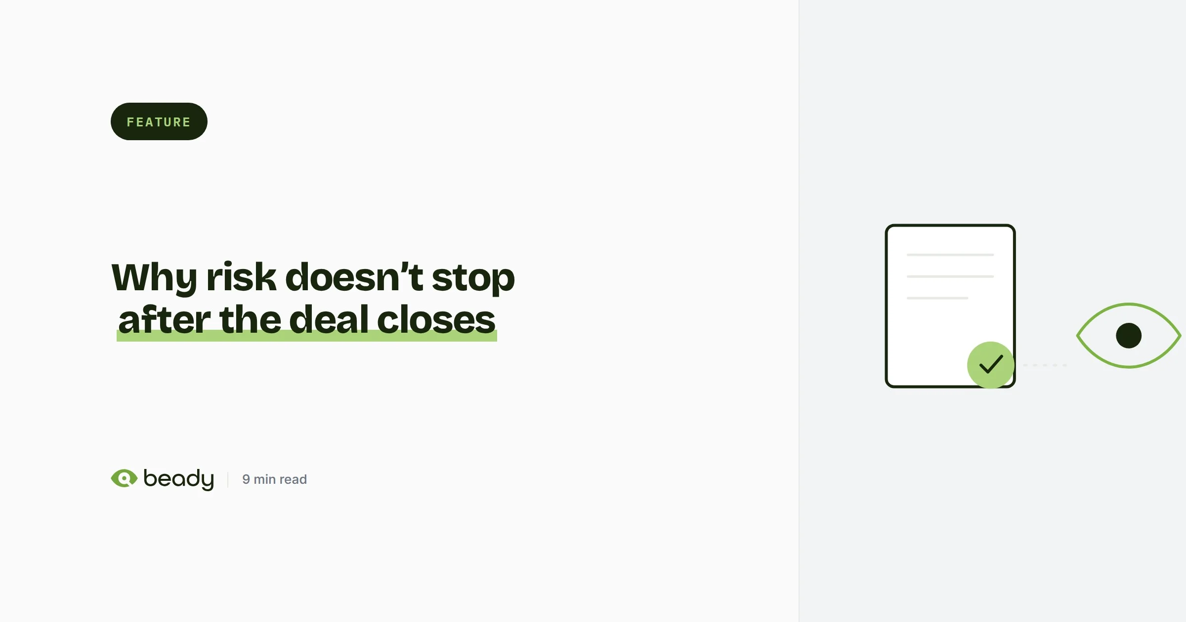 Cover illustration for the article “Beyond onboarding: why risk doesn’t stop after the deal closes”