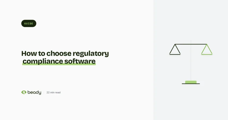 Cover illustration for the article “How to choose the best regulatory compliance software: a buyer’s guide”