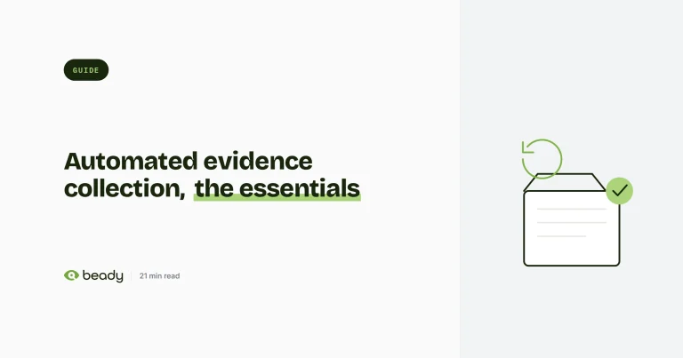 Cover illustration for the article “Automated evidence collection for compliance: all you need to know”