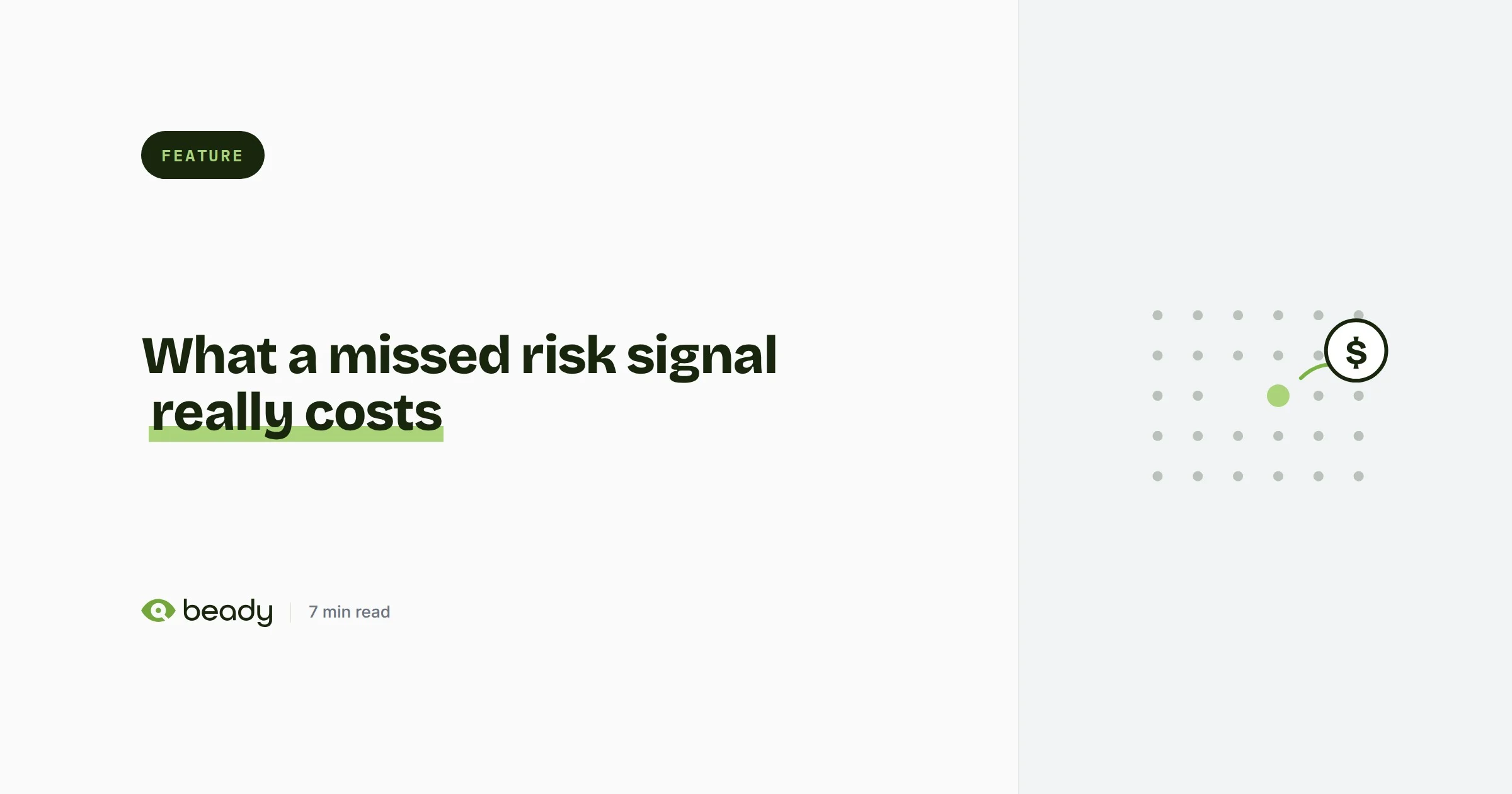 Cover illustration for the article “The true cost of a missed risk signal: building an honest ROI model for risk intelligence”