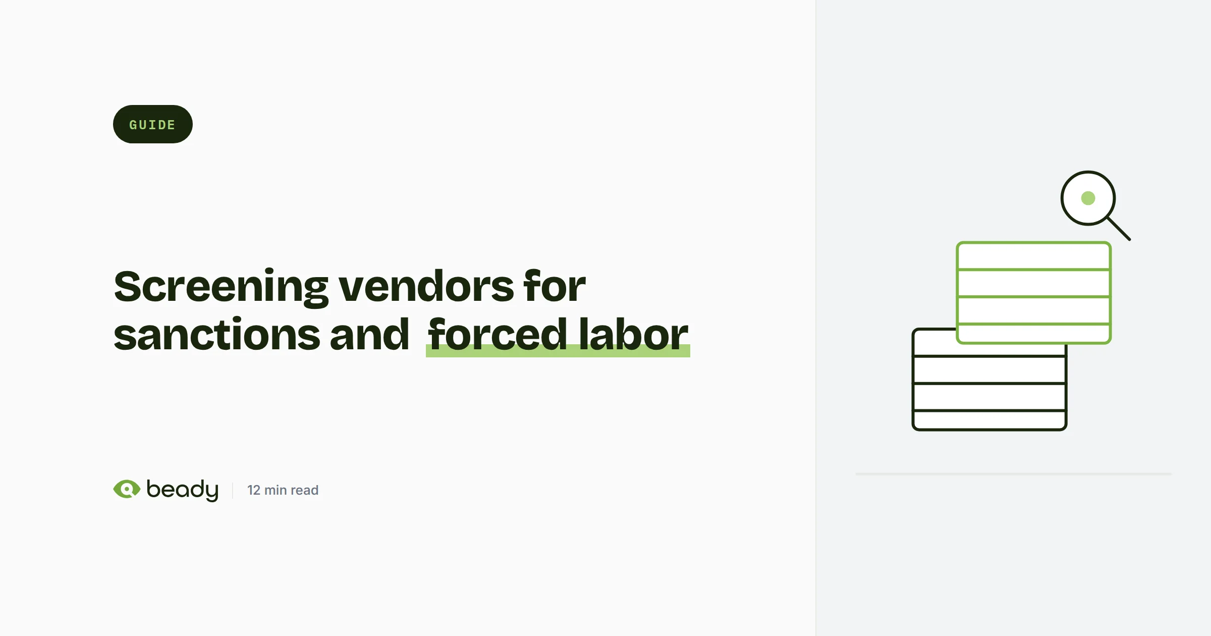 Cover illustration for the article “Screening your vendors for sanctions and forced labor to manage third-party and supplier risk”
