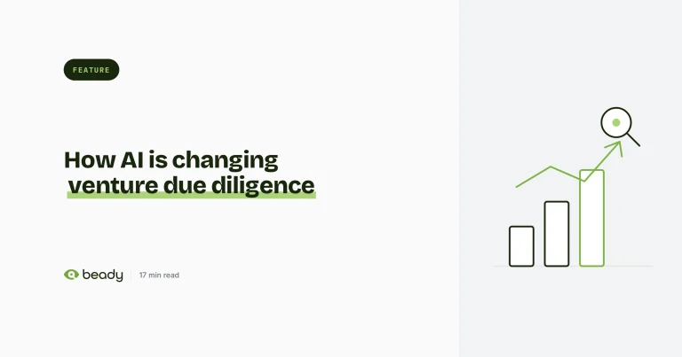 Cover illustration for the article “How AI is changing due diligence in venture capital”