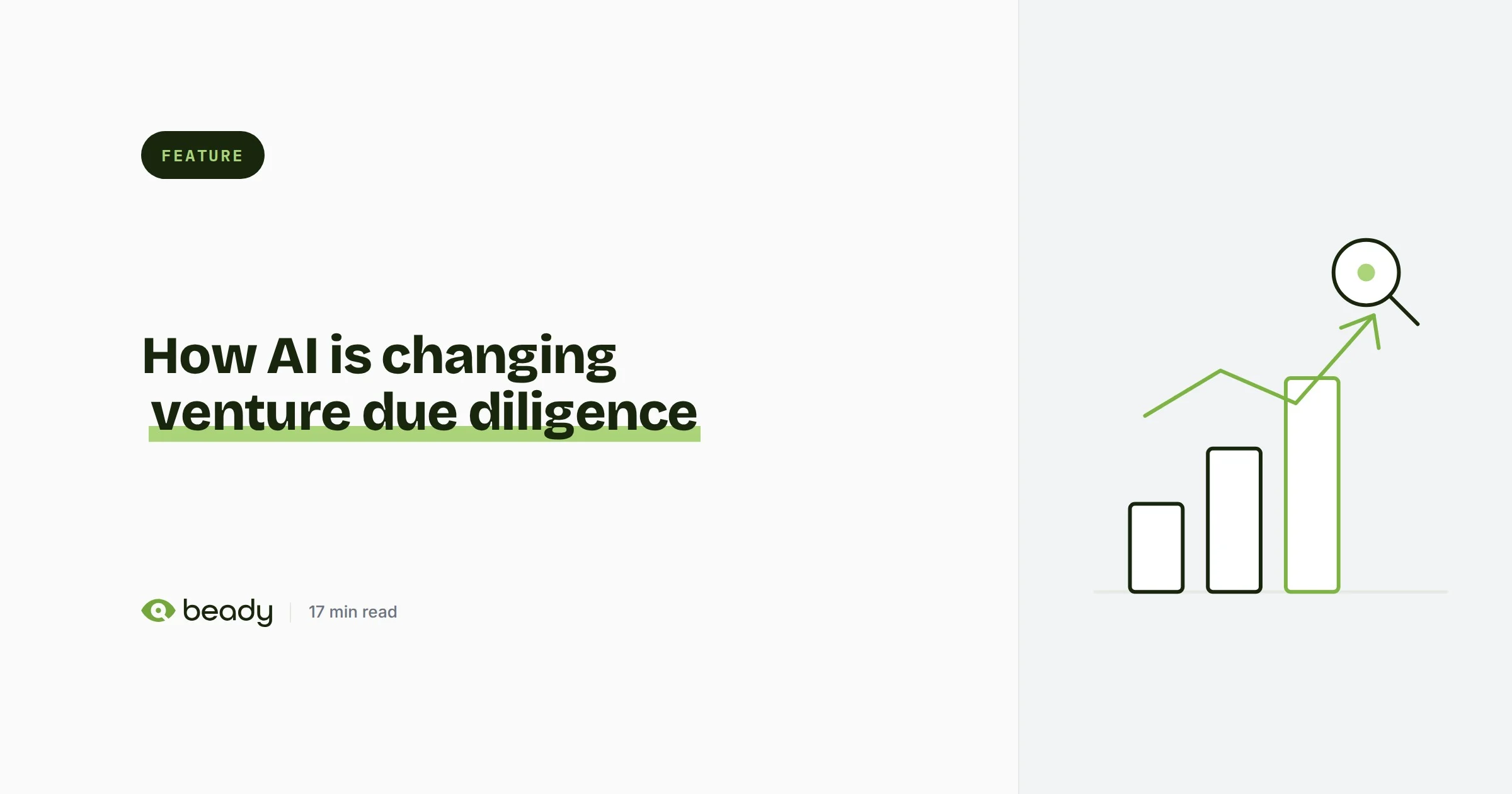 Cover illustration for the article “How AI is changing due diligence in venture capital”