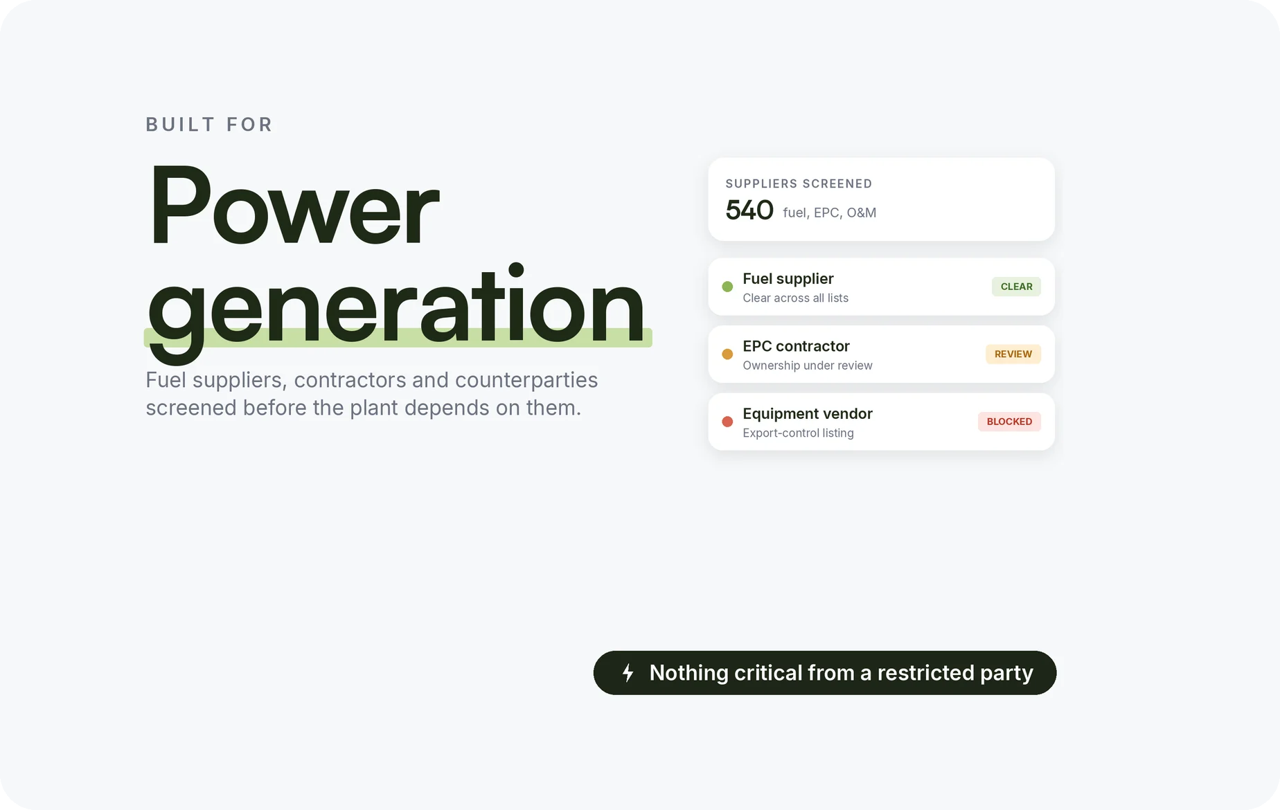 Power Generation illustration