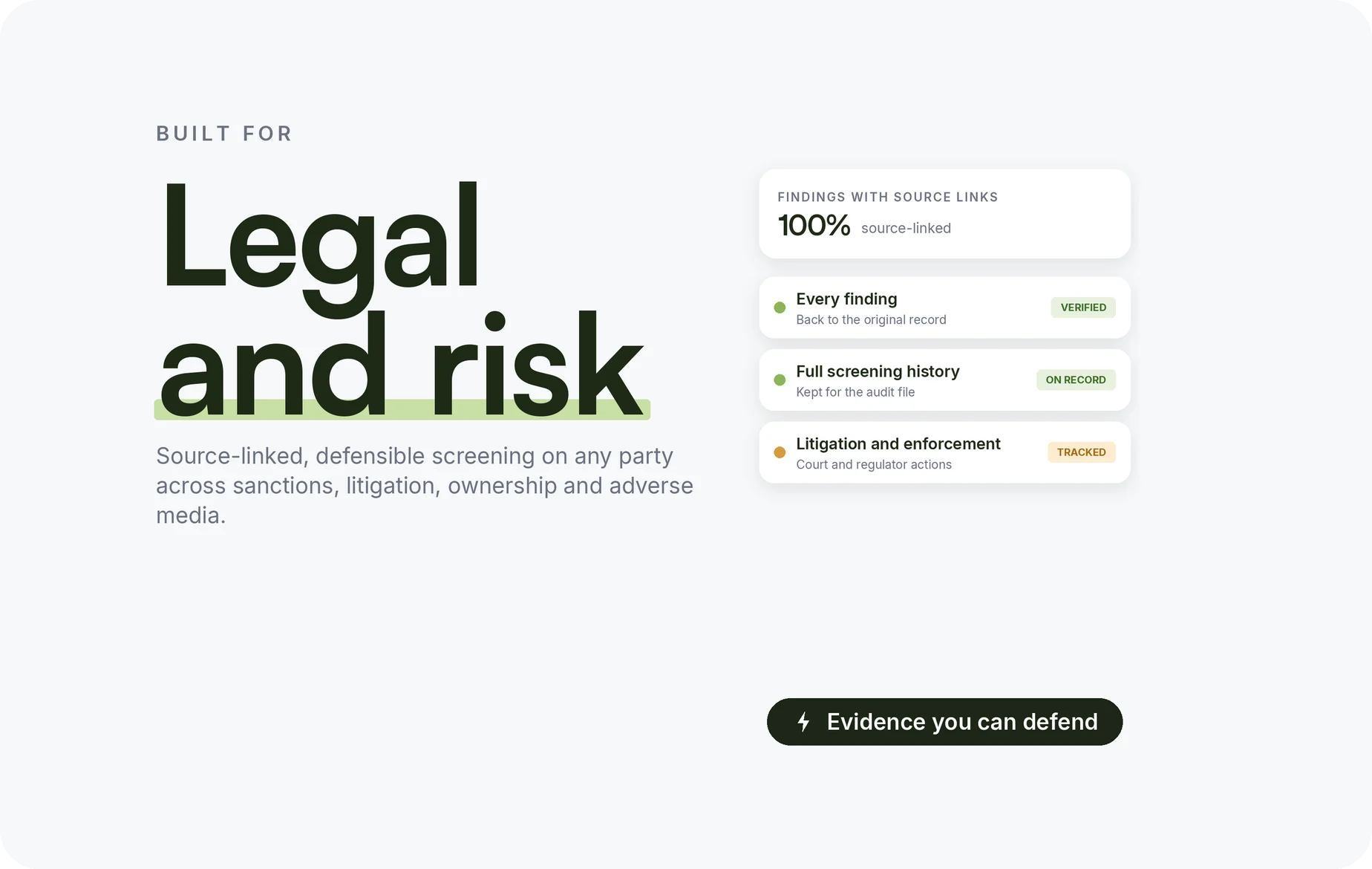 For Legal and Risk