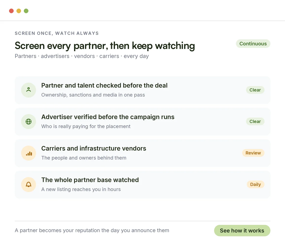 How media and telecom companies can strengthen third-party screening
