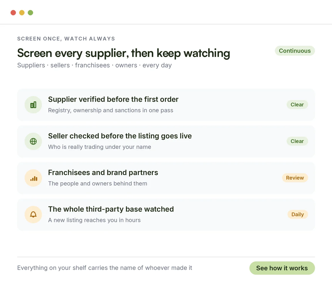 How retailers can strengthen supplier and seller screening