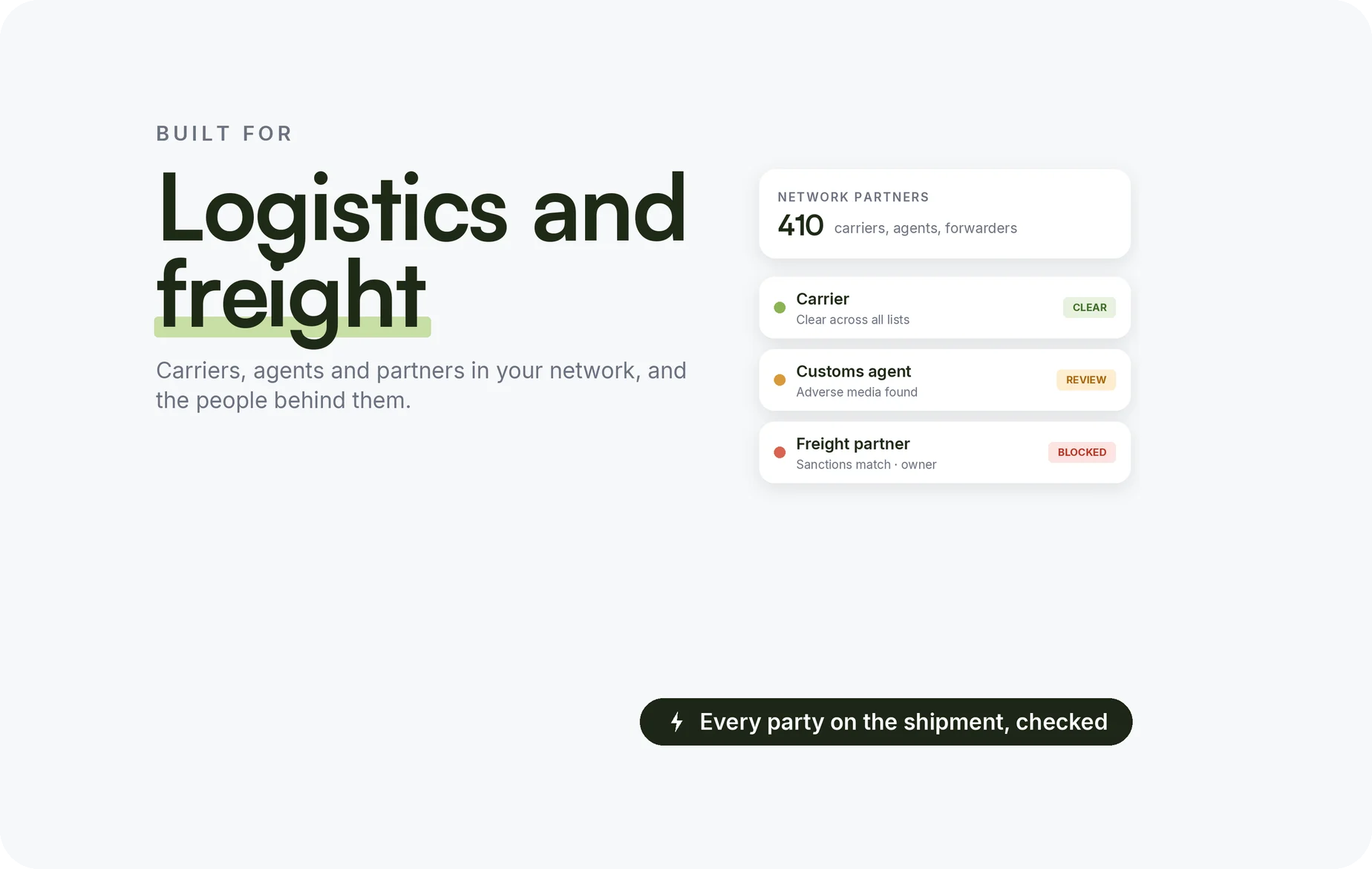 Logistics and Freight illustration