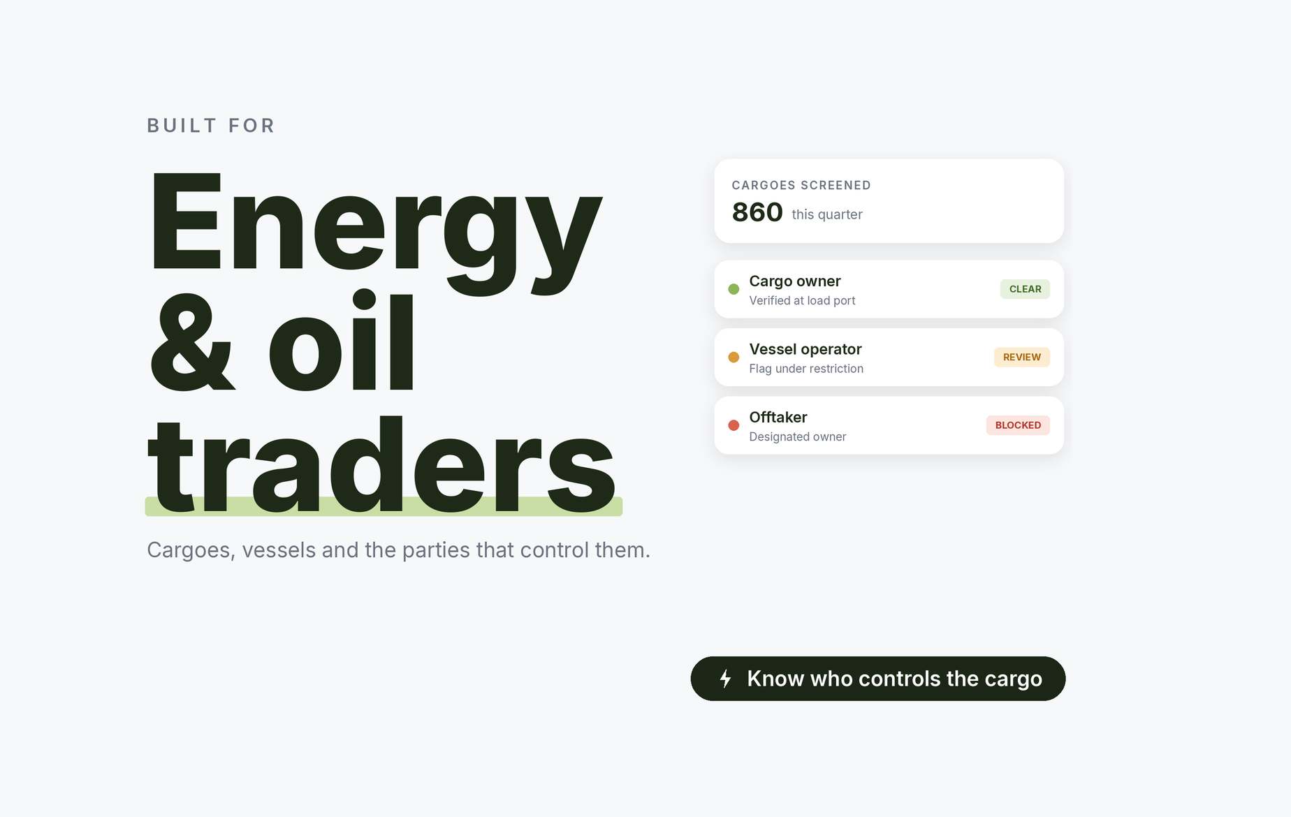 Beady for energy and oil traders