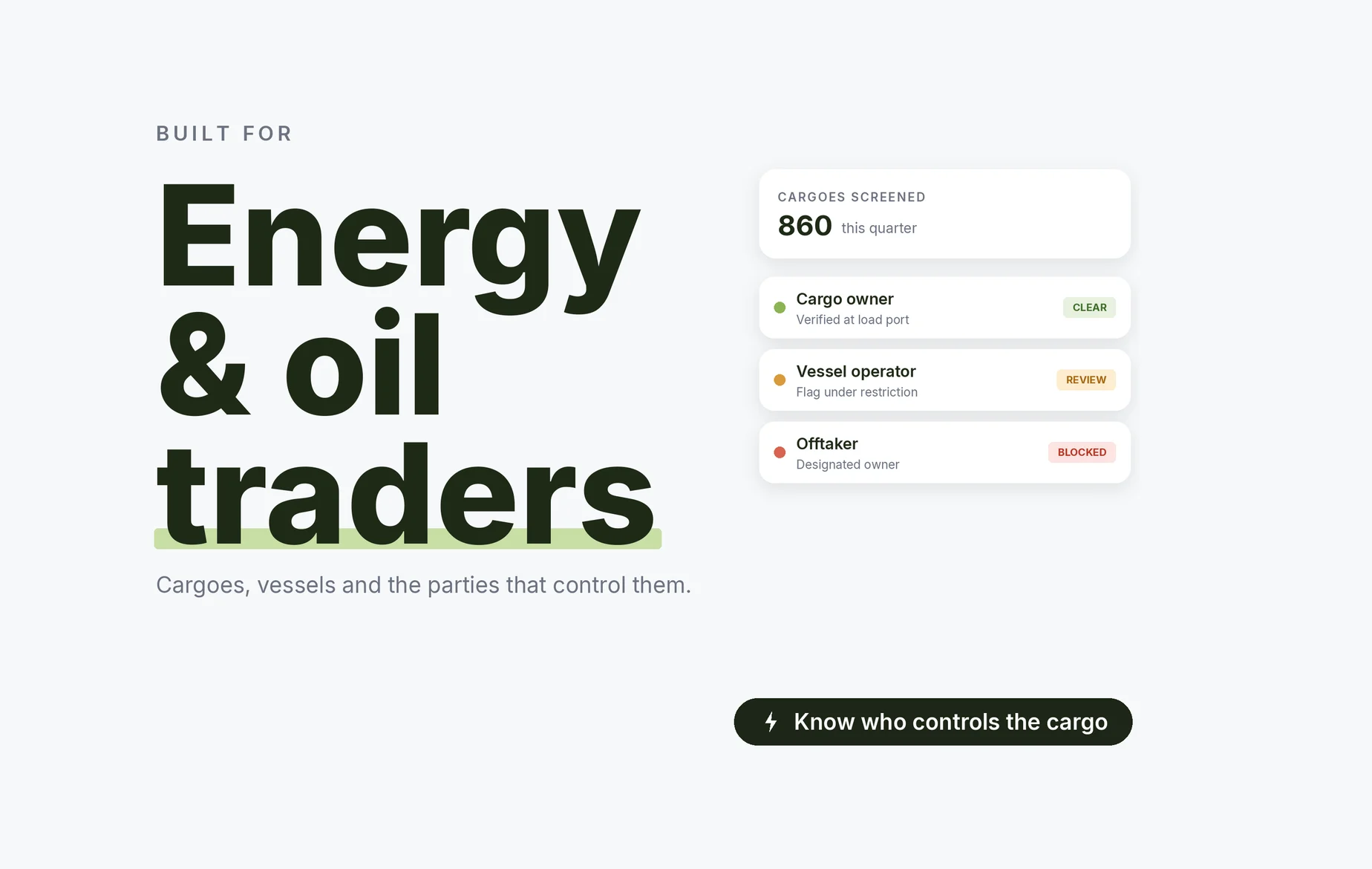 Beady for energy and oil traders