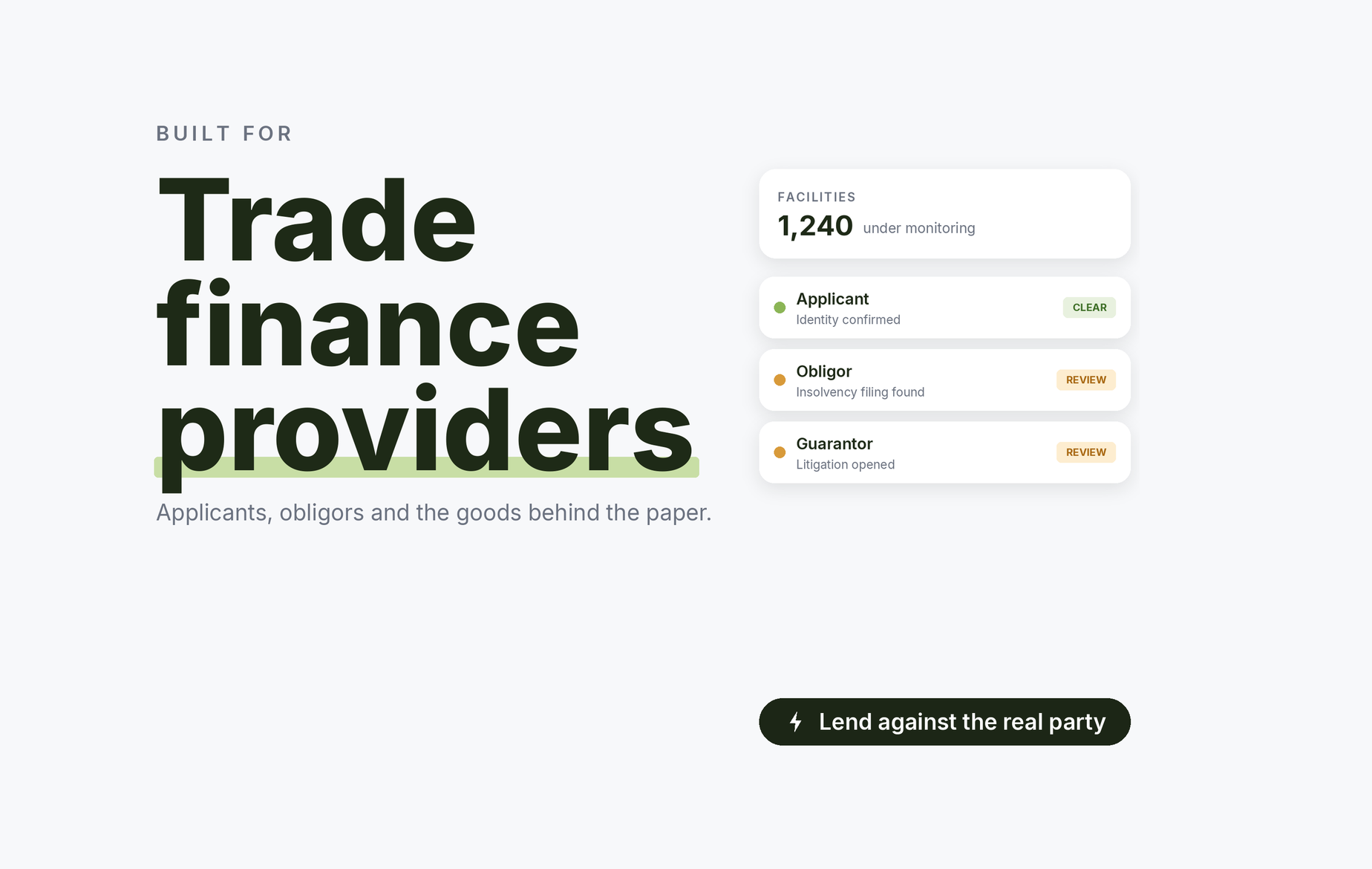 Beady for trade finance providers
