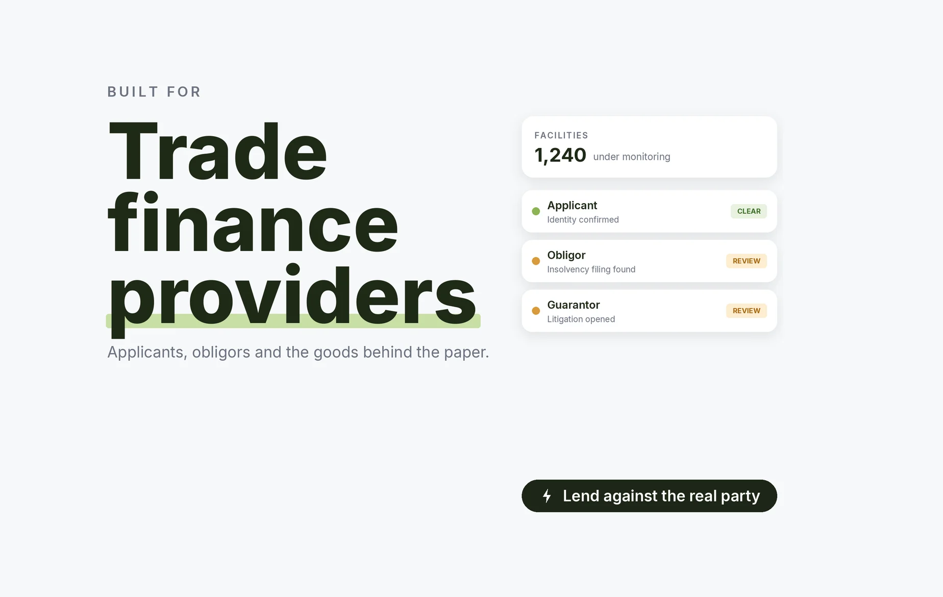 Beady for trade finance providers