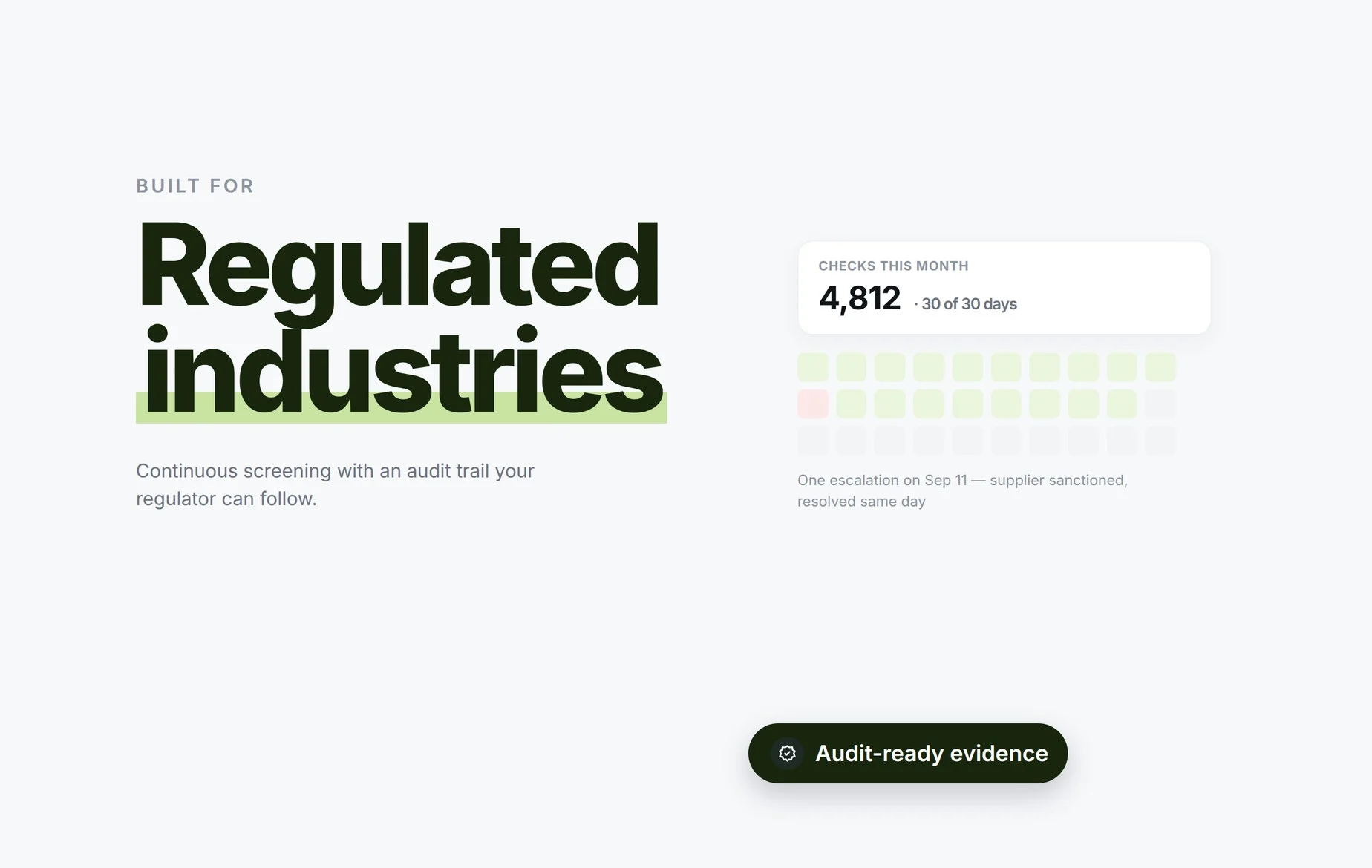 Beady for Regulated Industries